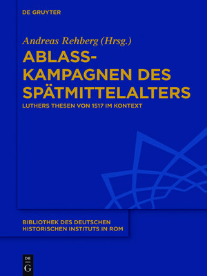 cover image of Ablasskampagnen des Spätmittelalters
